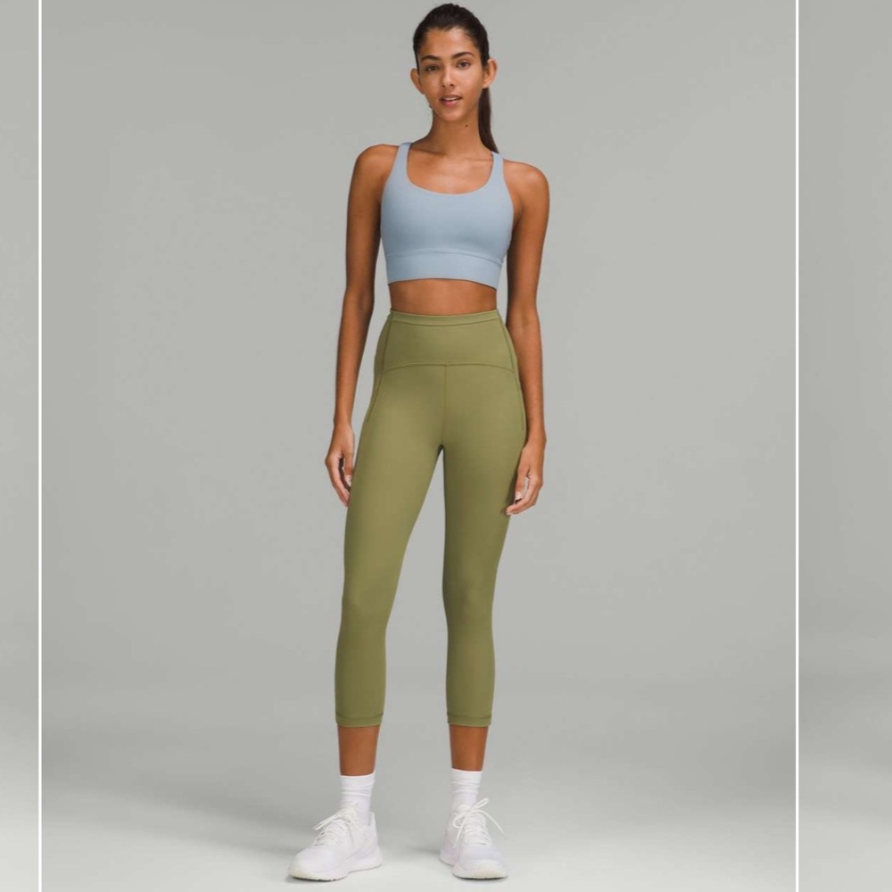 Lululemon Swift Speed High-Rise Crop 21" Bronze Green size 6 style W6CBKS